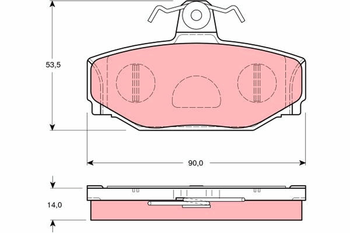 Brake Pad Set, disc brake - GDB1377 TRW