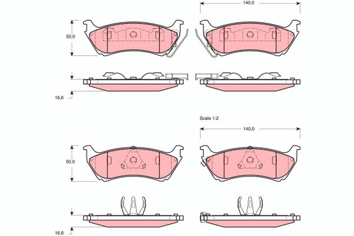 Brake Pad Set, disc brake - GDB1379 TRW