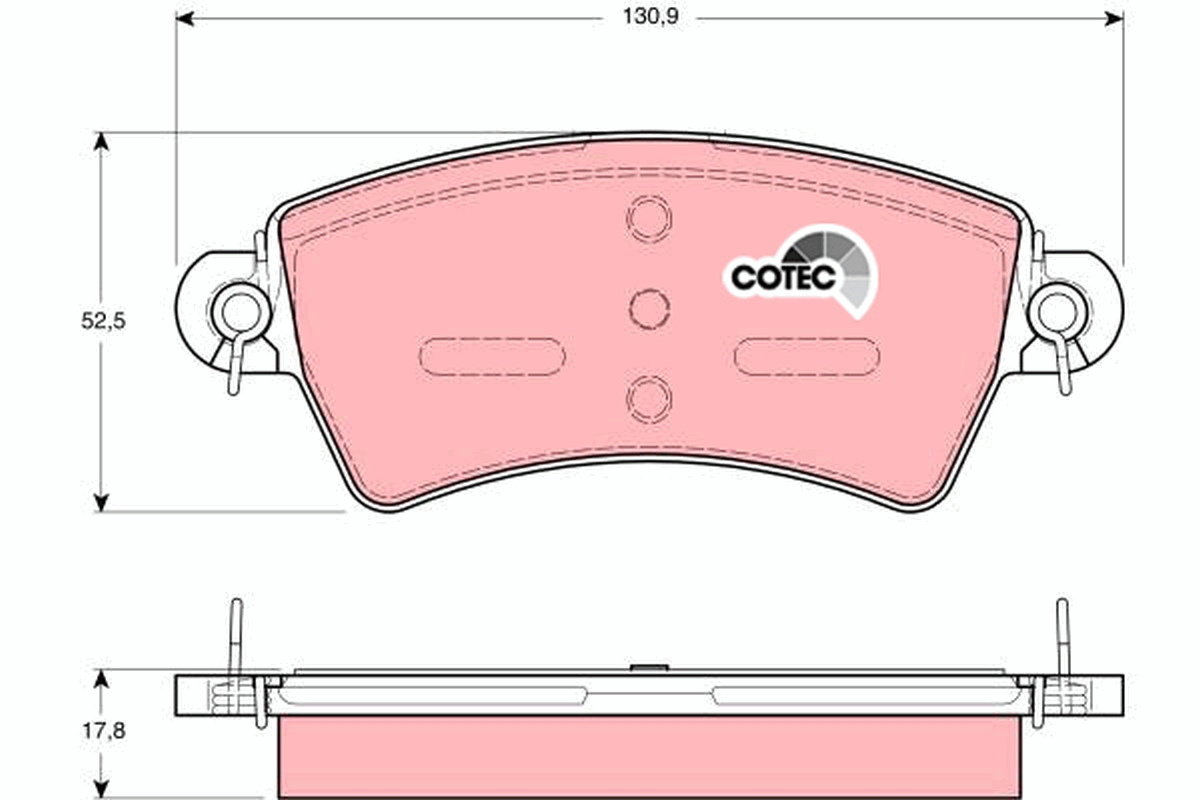 Brake Pad Set, disc brake - GDB1385 TRW