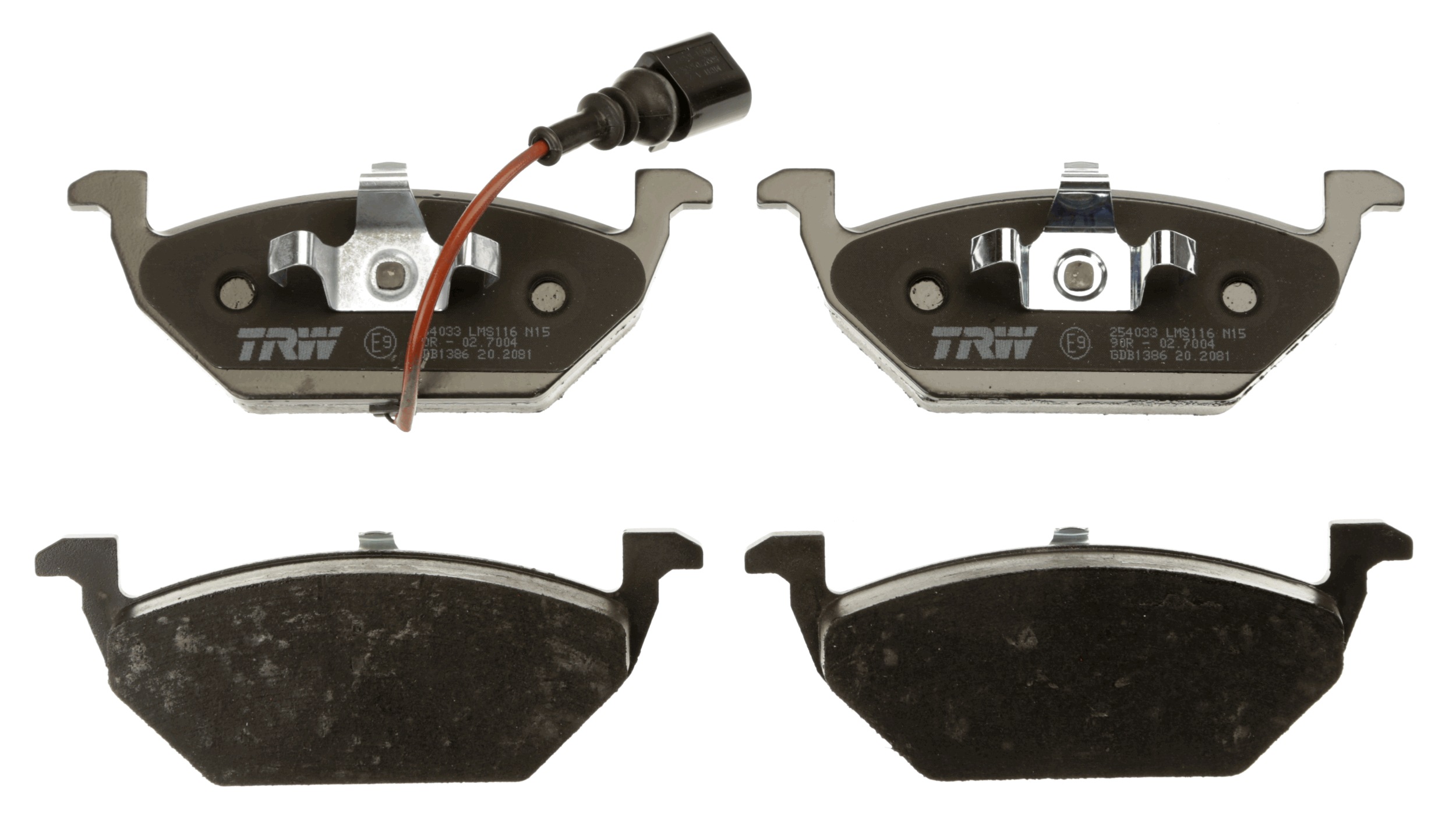 Brake Pad Set, disc brake - GDB1386 TRW
