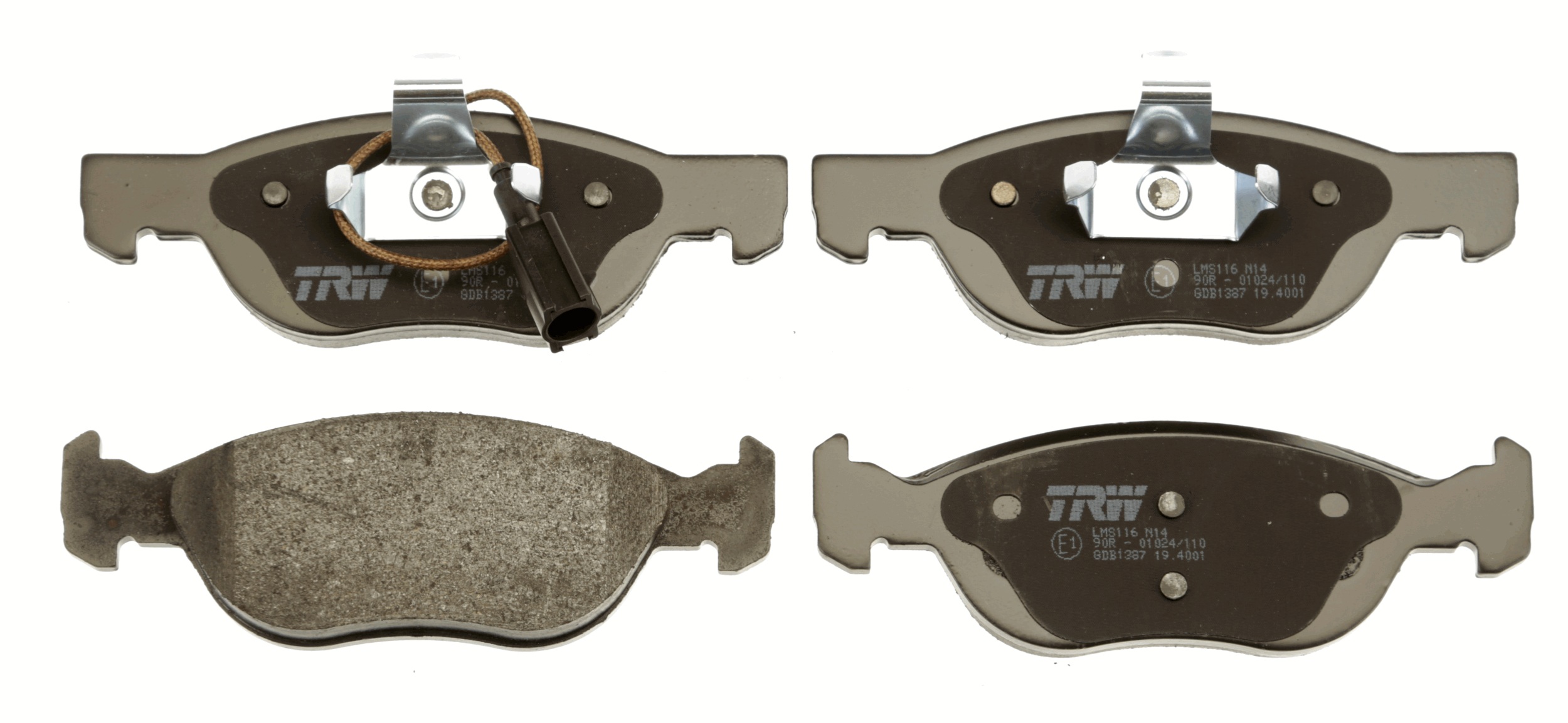 Brake Pad Set, disc brake - GDB1387 TRW