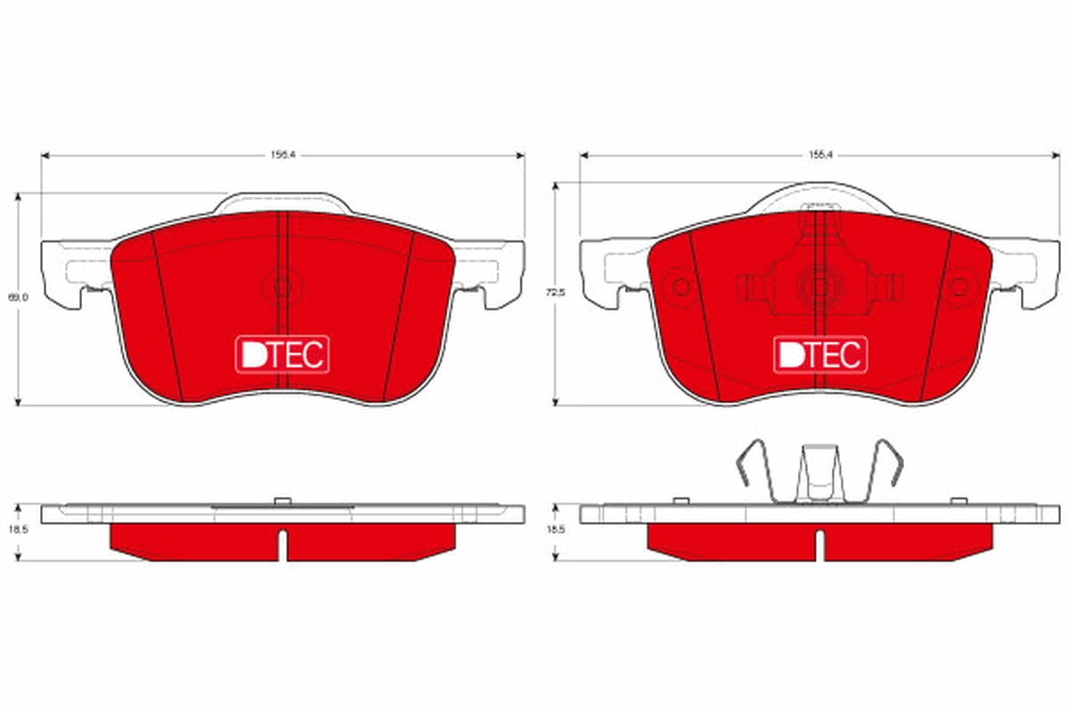 Brake Pad Set, disc brake - GDB1388DTE TRW