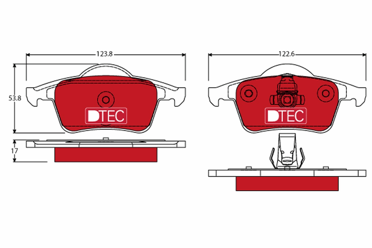 Brake Pad Set, disc brake - GDB1389DTE TRW