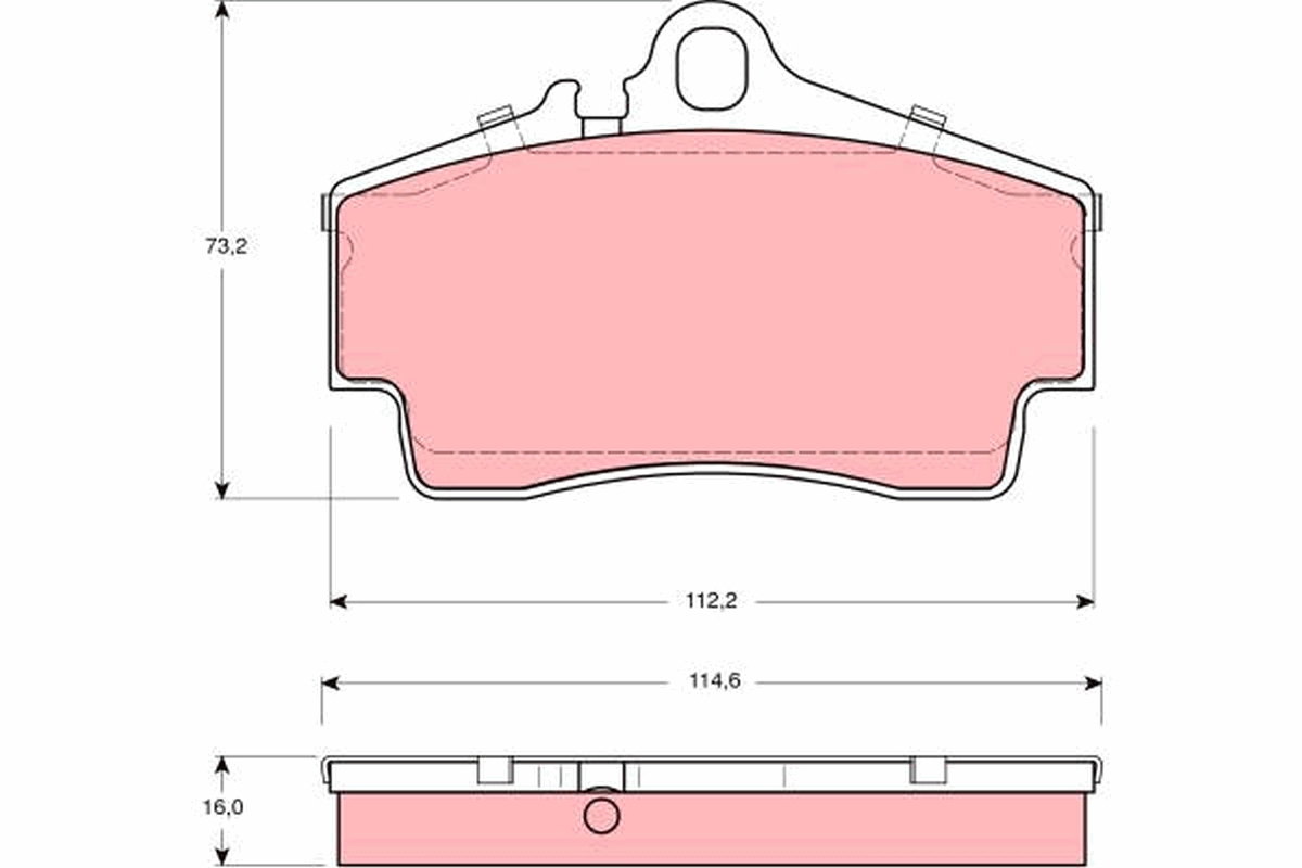 Brake Pad Set, disc brake - GDB1395 TRW