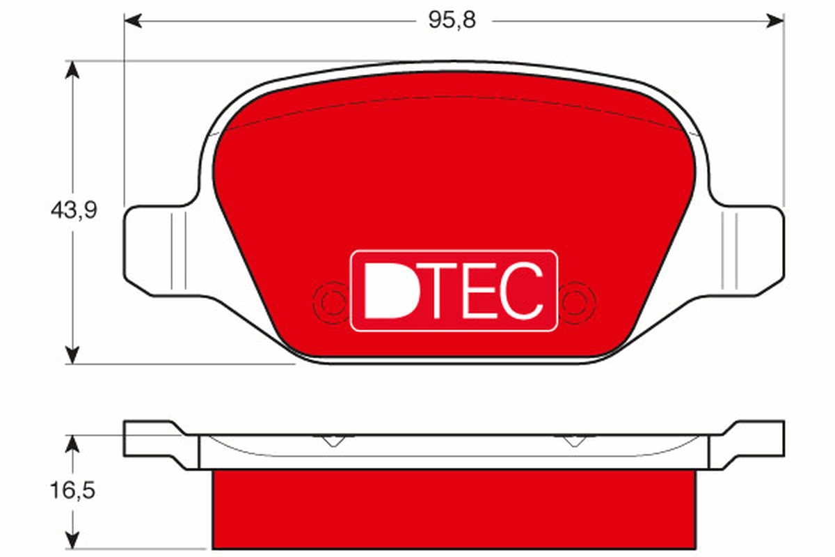Kit pastiglie freno, Freno a disco - GDB1396DTE TRW