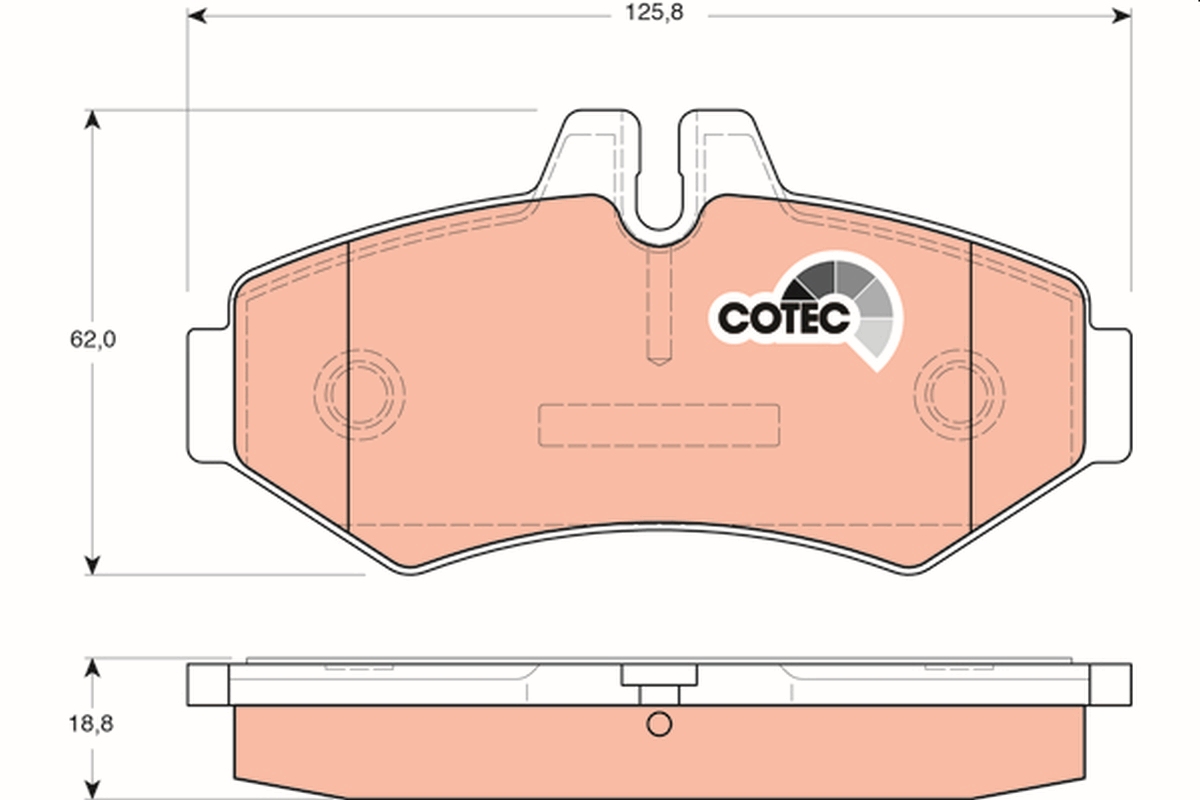 Brake Pad Set, disc brake - GDB1399 TRW