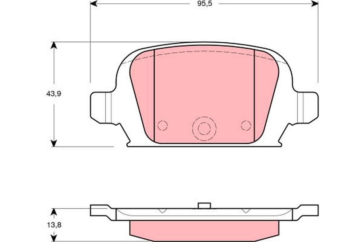 Brake Pad Set, disc brake - GDB1412 TRW