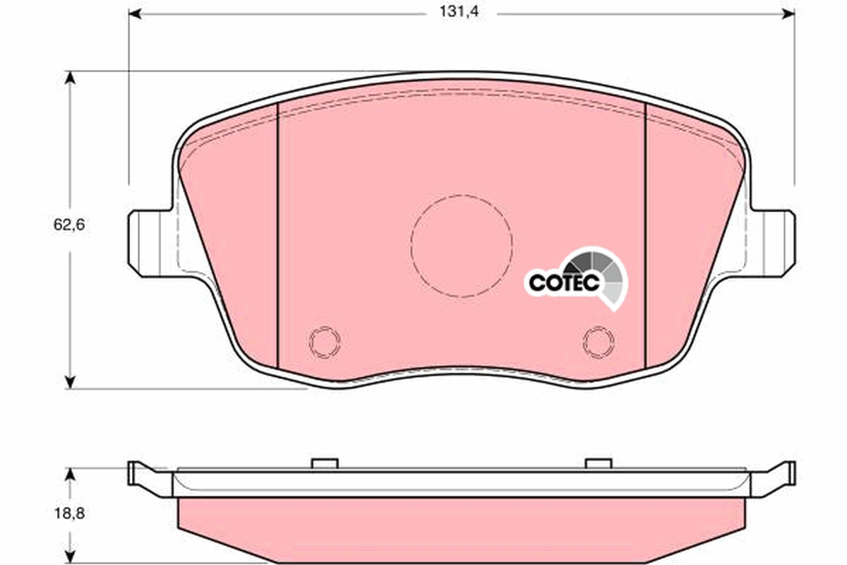 Brake Pad Set, disc brake - GDB1414 TRW