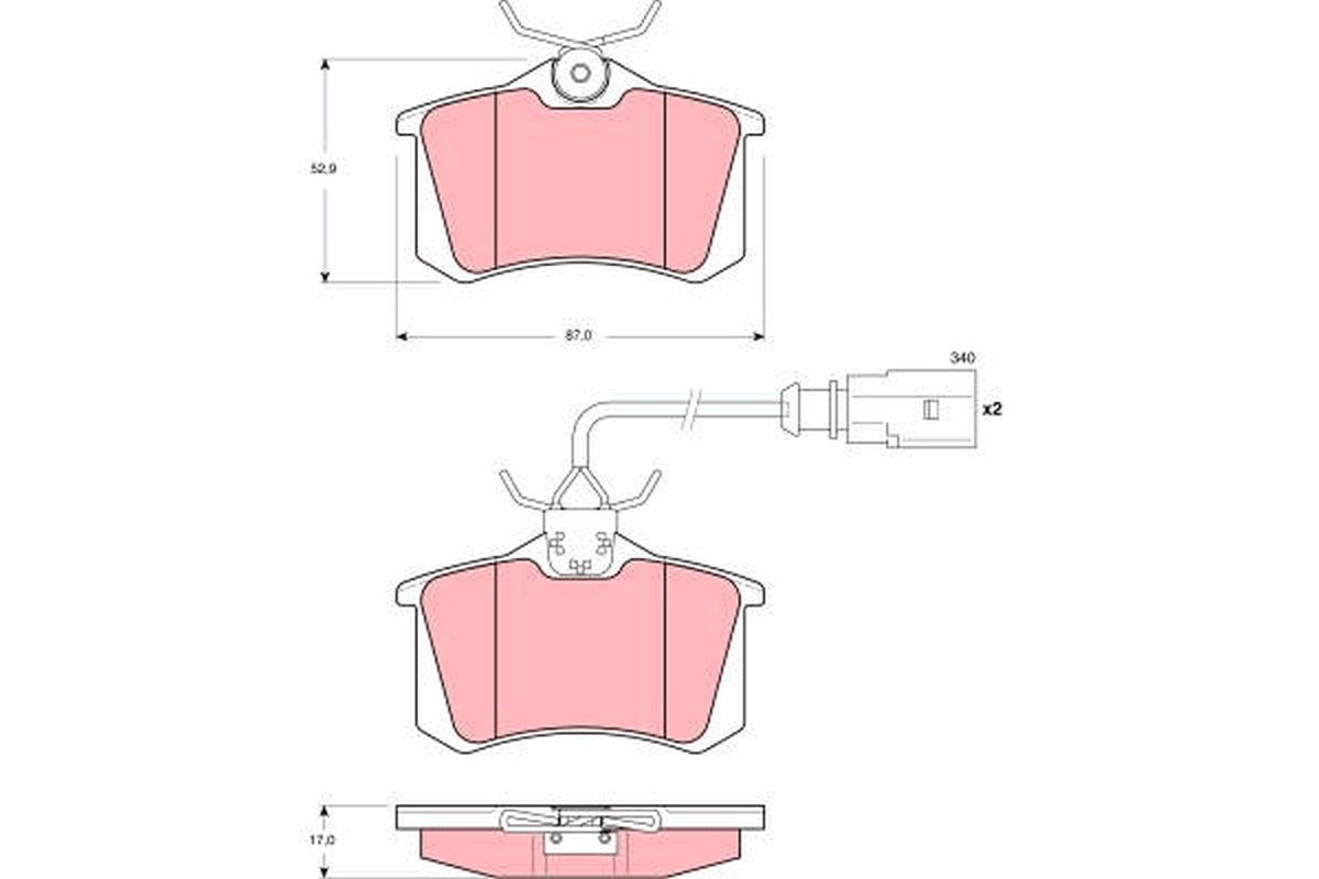 Brake Pad Set, disc brake - GDB1417 TRW