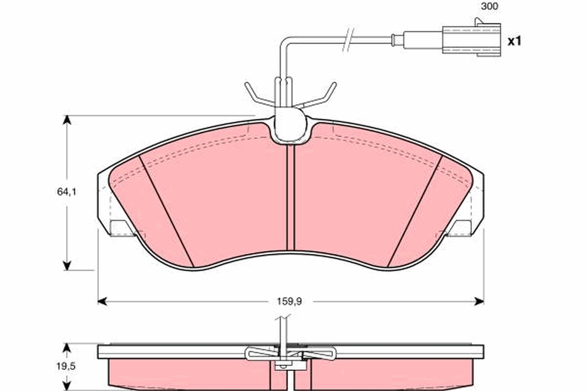 Brake Pad Set, disc brake - GDB1426 TRW