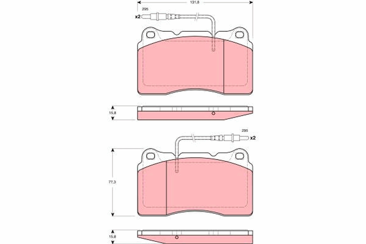 Brake Pad Set, disc brake - GDB1431 TRW