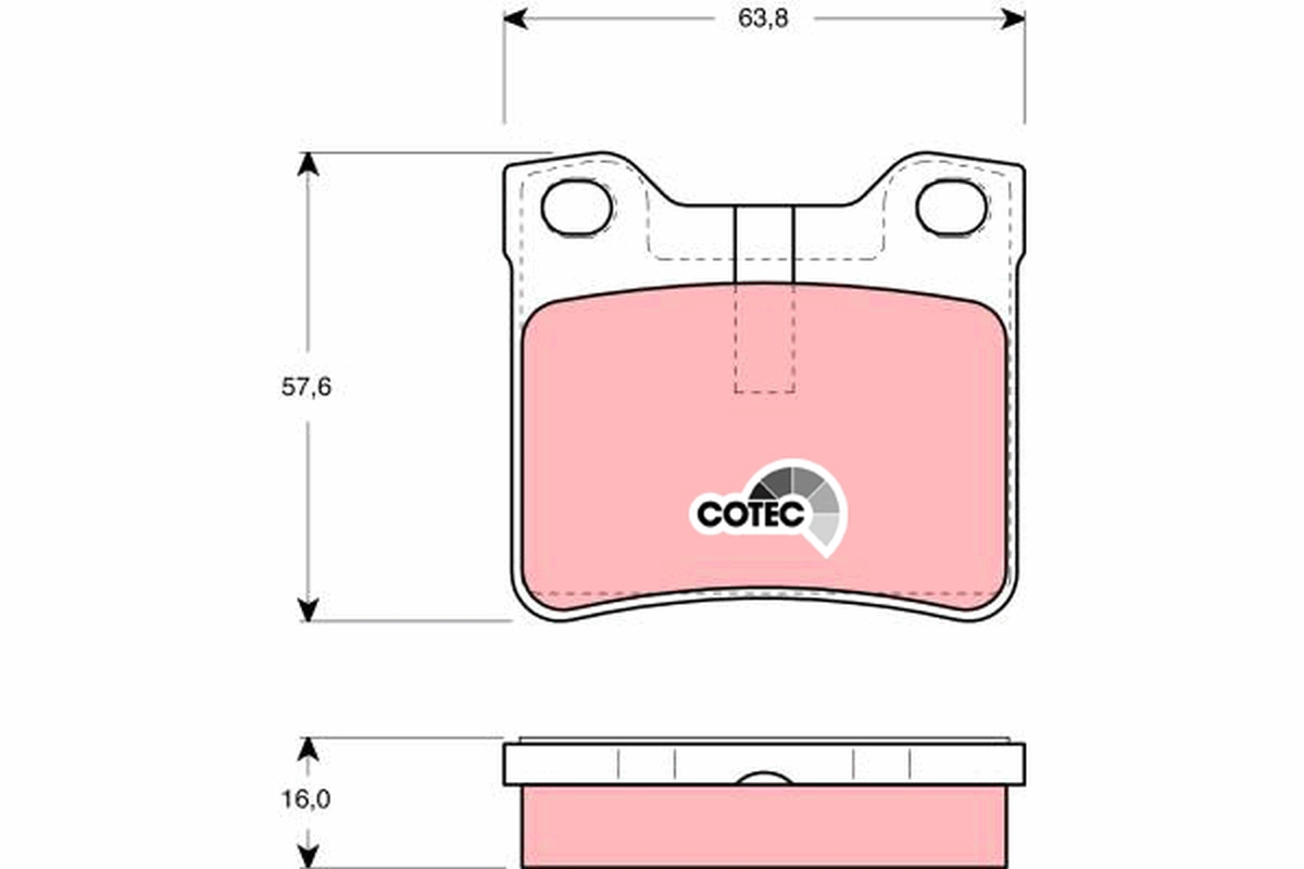 Brake Pad Set, disc brake - GDB1432 TRW