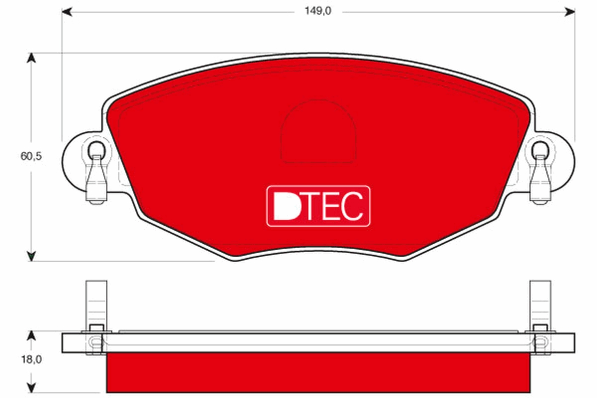 Brake Pad Set, disc brake - GDB1434DTE TRW