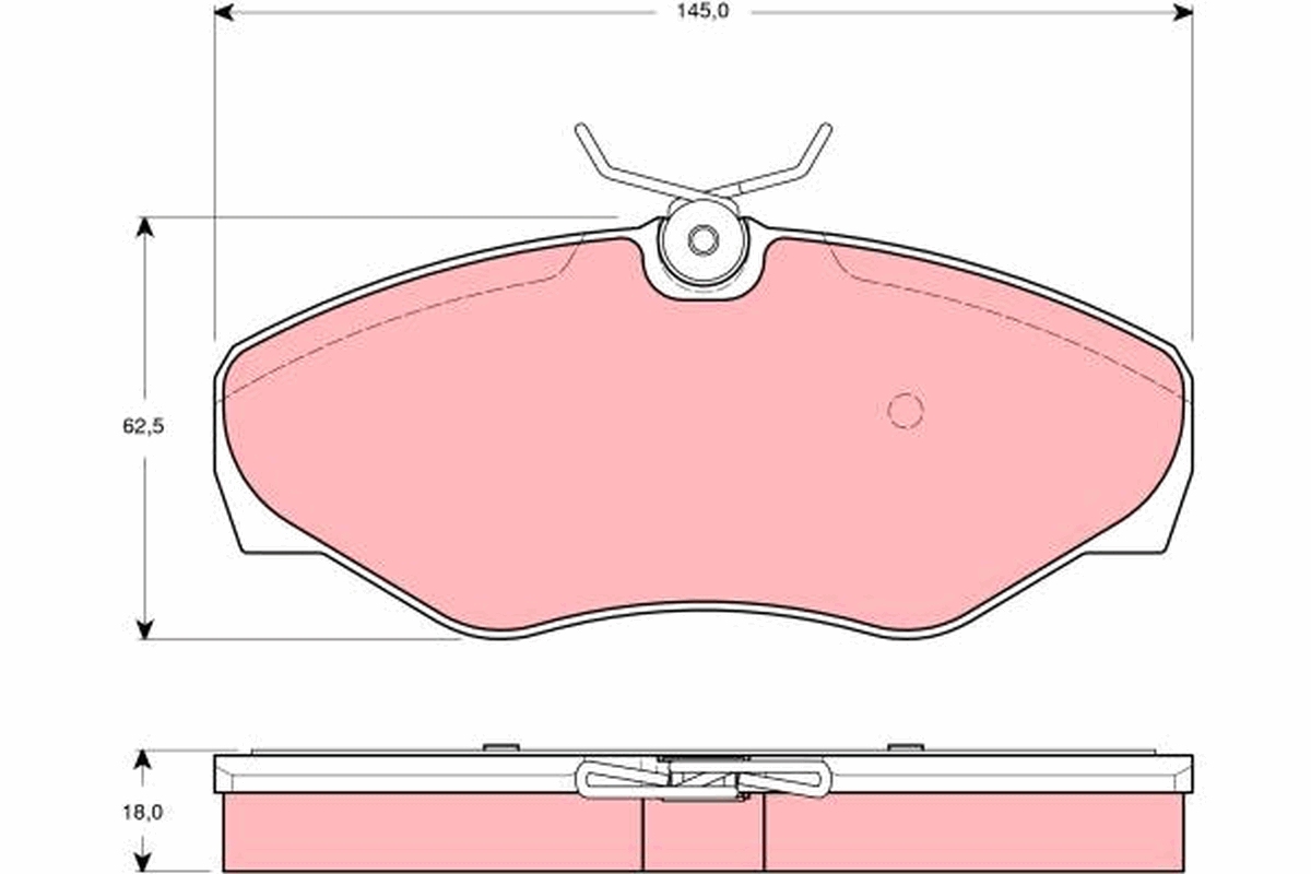 Brake Pad Set, disc brake - GDB1466 TRW
