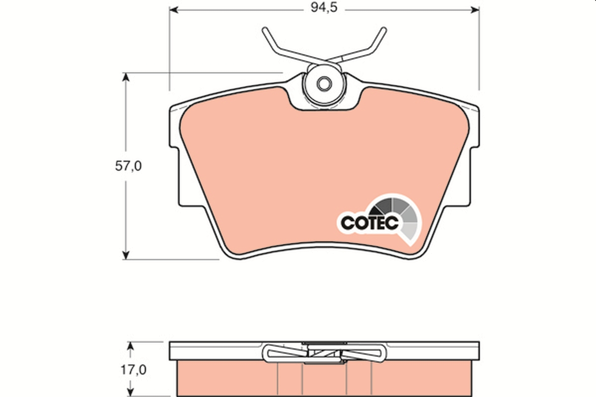Brake Pad Set, disc brake - GDB1479 TRW