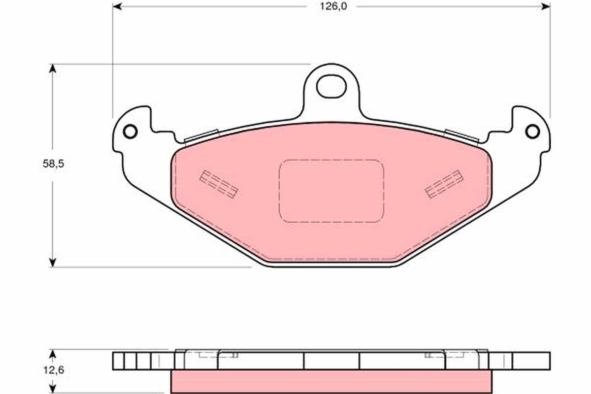 Brake Pad Set, disc brake - GDB1494 TRW