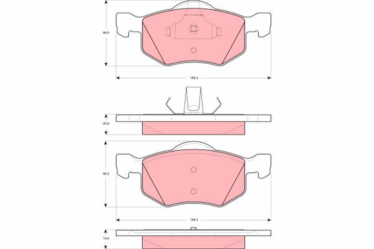Brake Pad Set, disc brake - GDB1497 TRW