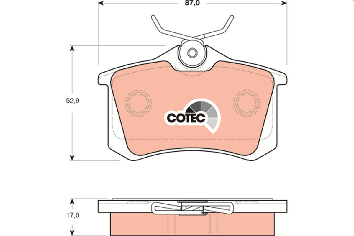 Brake Pad Set, disc brake - GDB1504 TRW