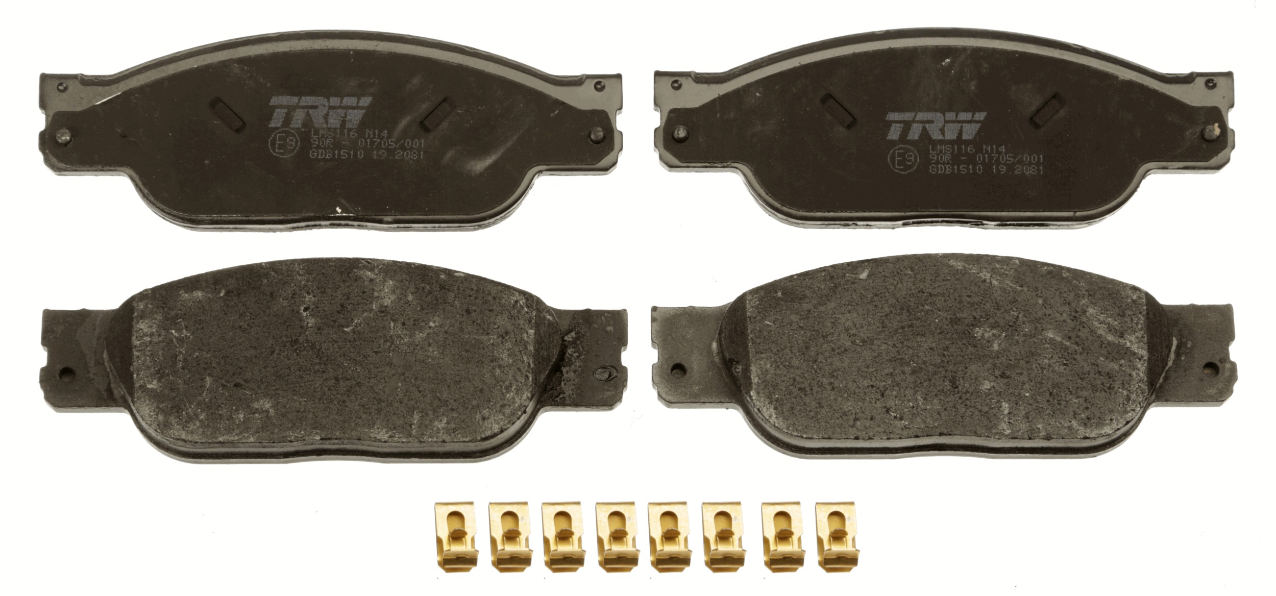Brake Pad Set, disc brake - GDB1510 TRW