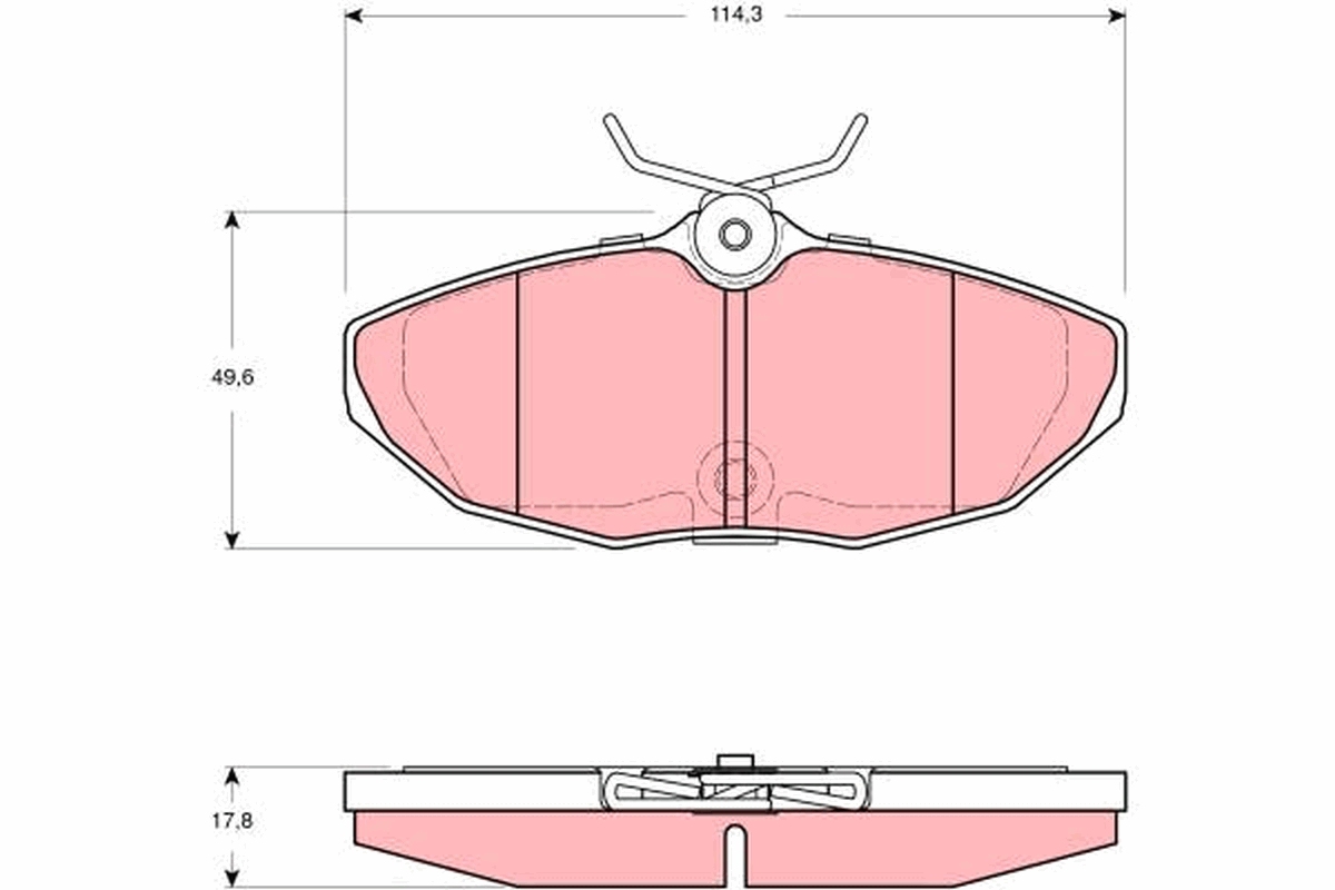Brake Pad Set, disc brake - GDB1511 TRW