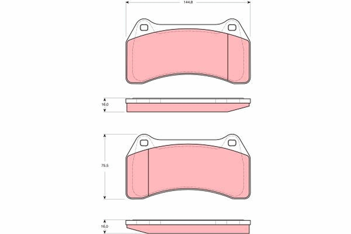 Brake Pad Set, disc brake - GDB1512 TRW