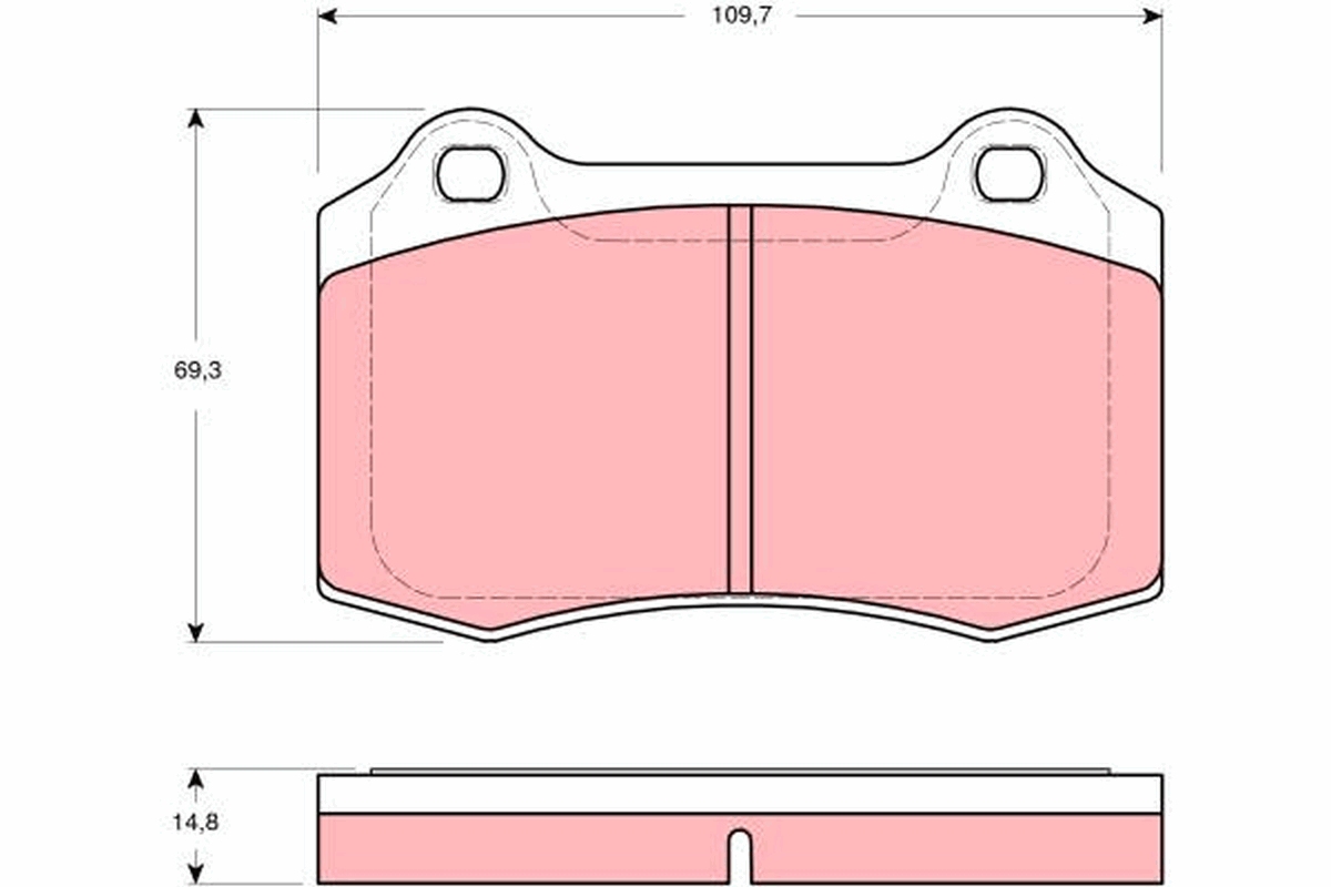 Brake Pad Set, disc brake - GDB1513 TRW