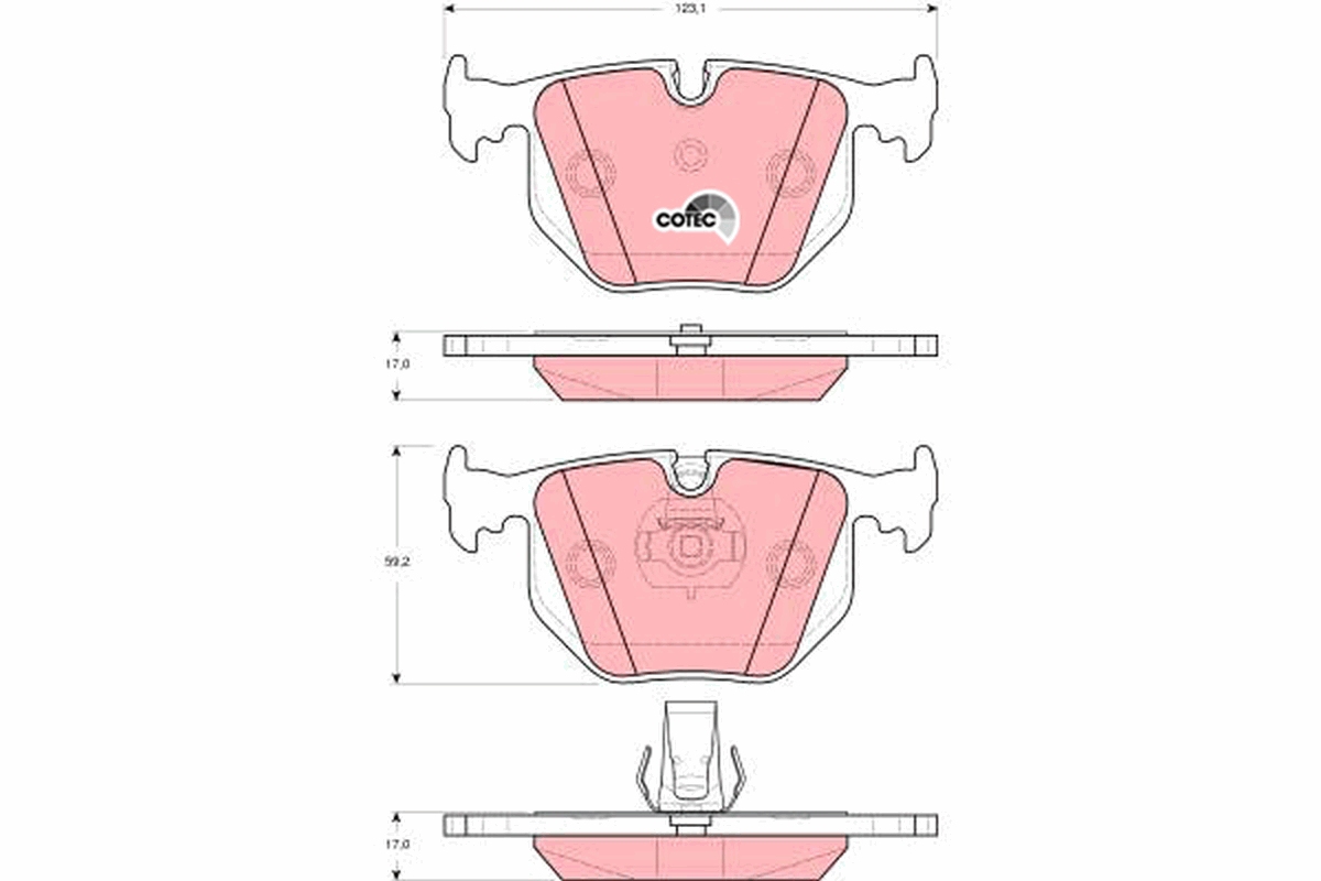 Brake Pad Set, disc brake - GDB1527 TRW