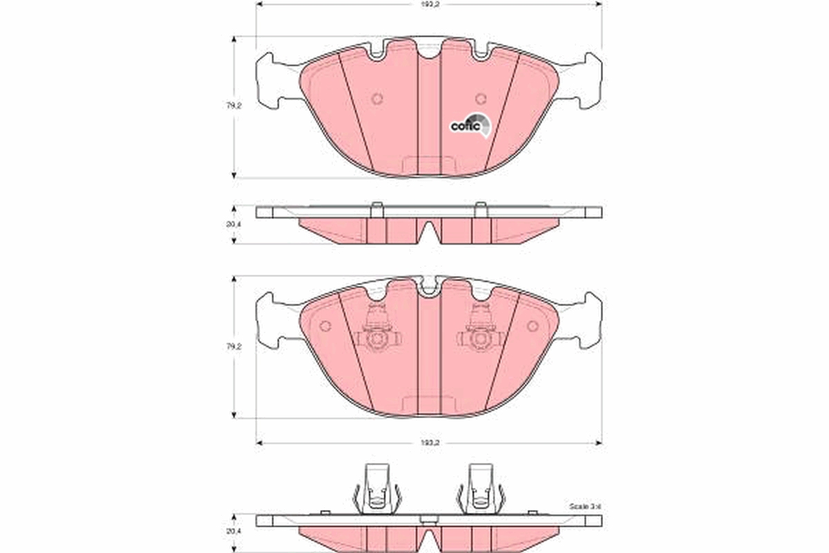 Brake Pad Set, disc brake - GDB1529 TRW