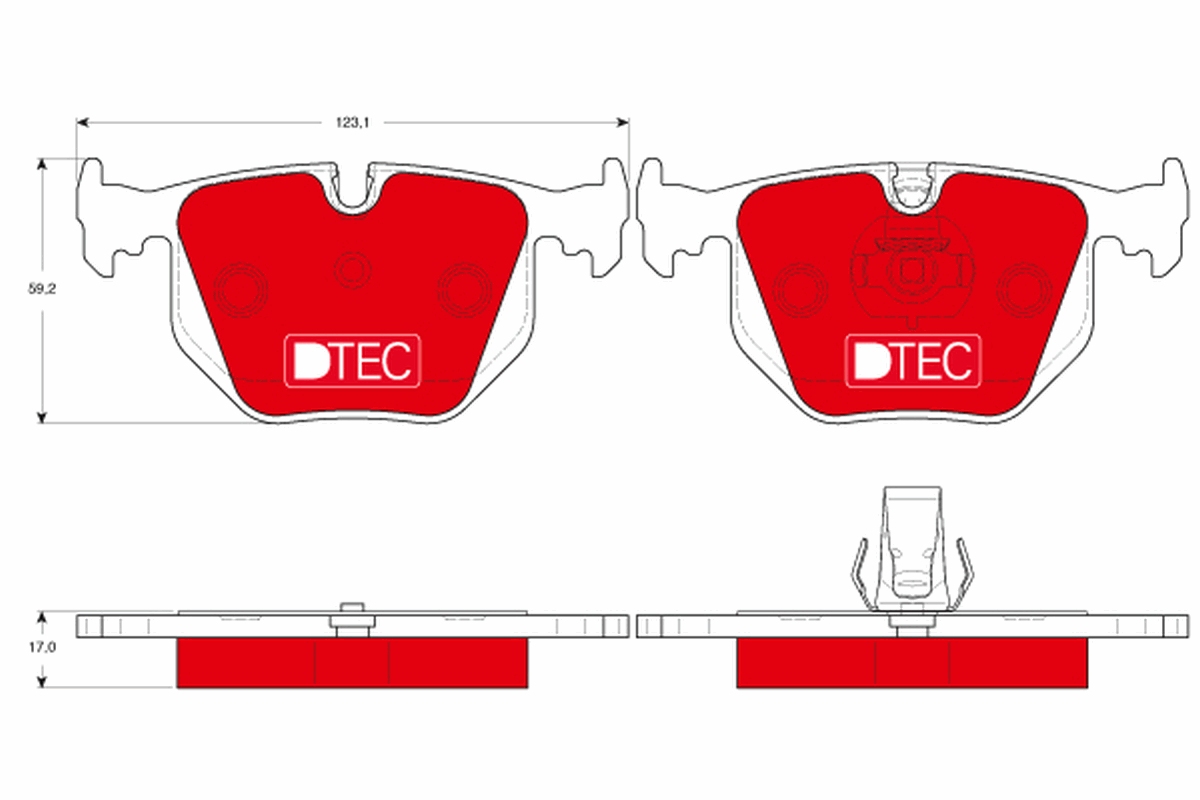 Brake Pad Set, disc brake - GDB1530DTE TRW