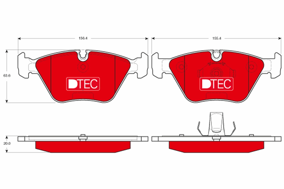 Brake Pad Set, disc brake - GDB1531DTE TRW