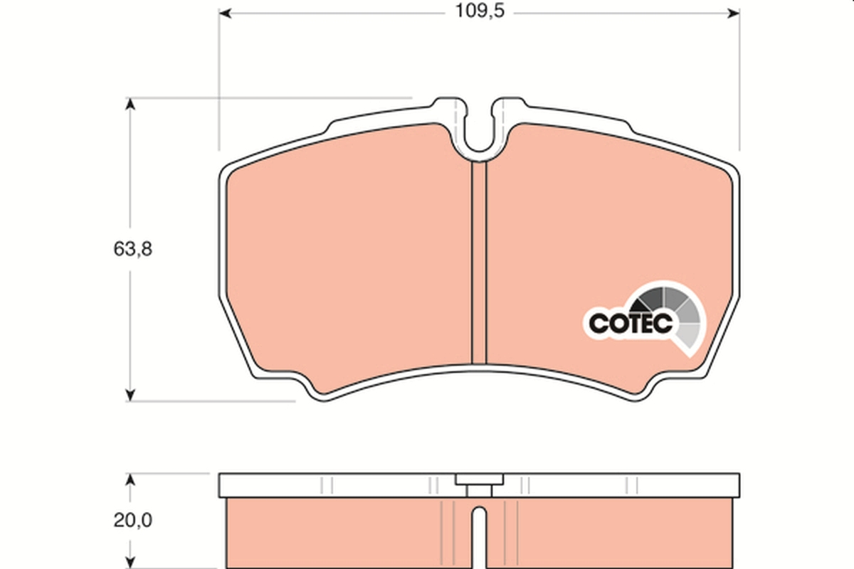Brake Pad Set, disc brake - GDB1535 TRW