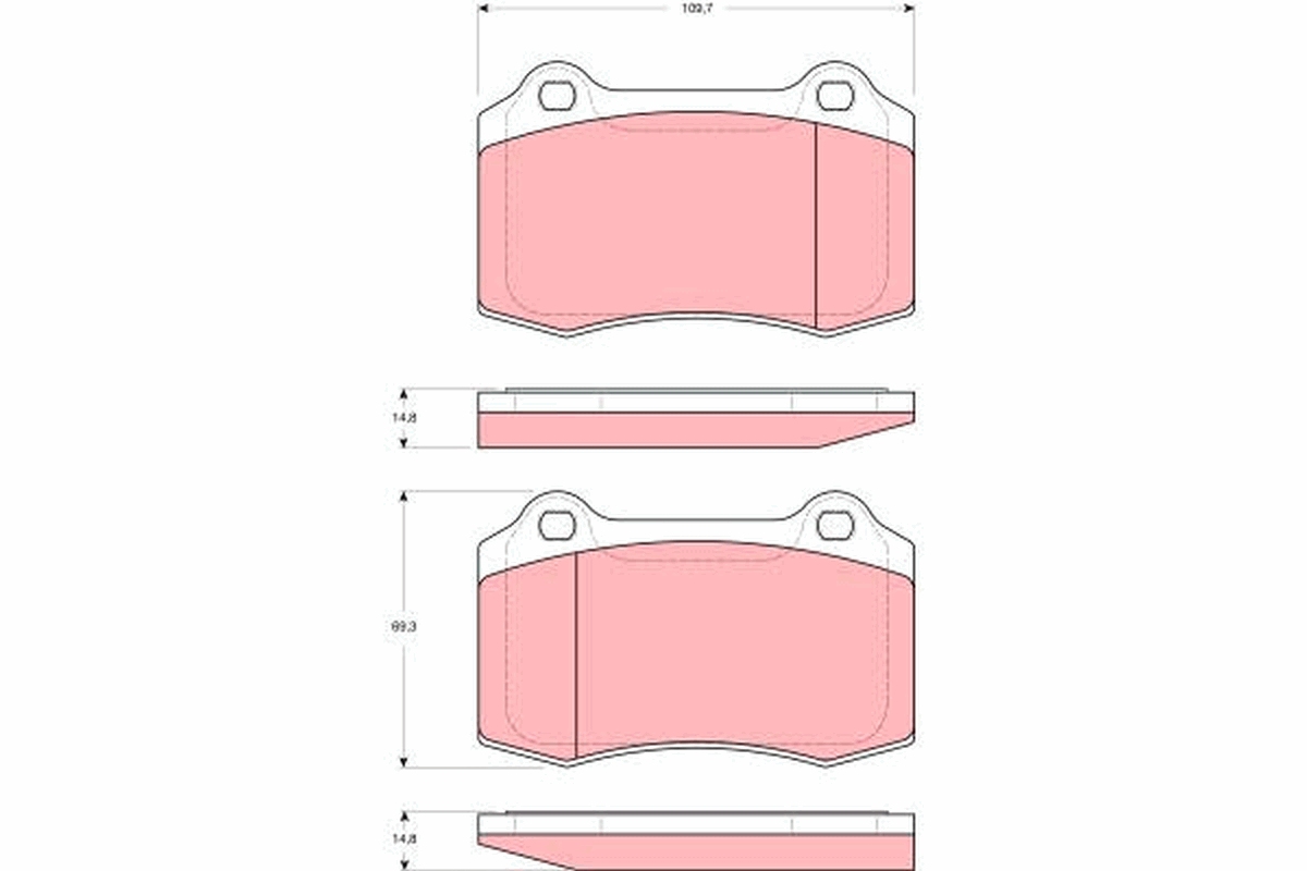 Brake Pad Set, disc brake - GDB1537 TRW