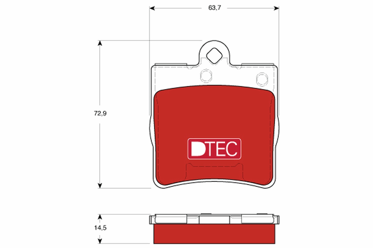 Kit pastiglie freno, Freno a disco - GDB1545DTE TRW