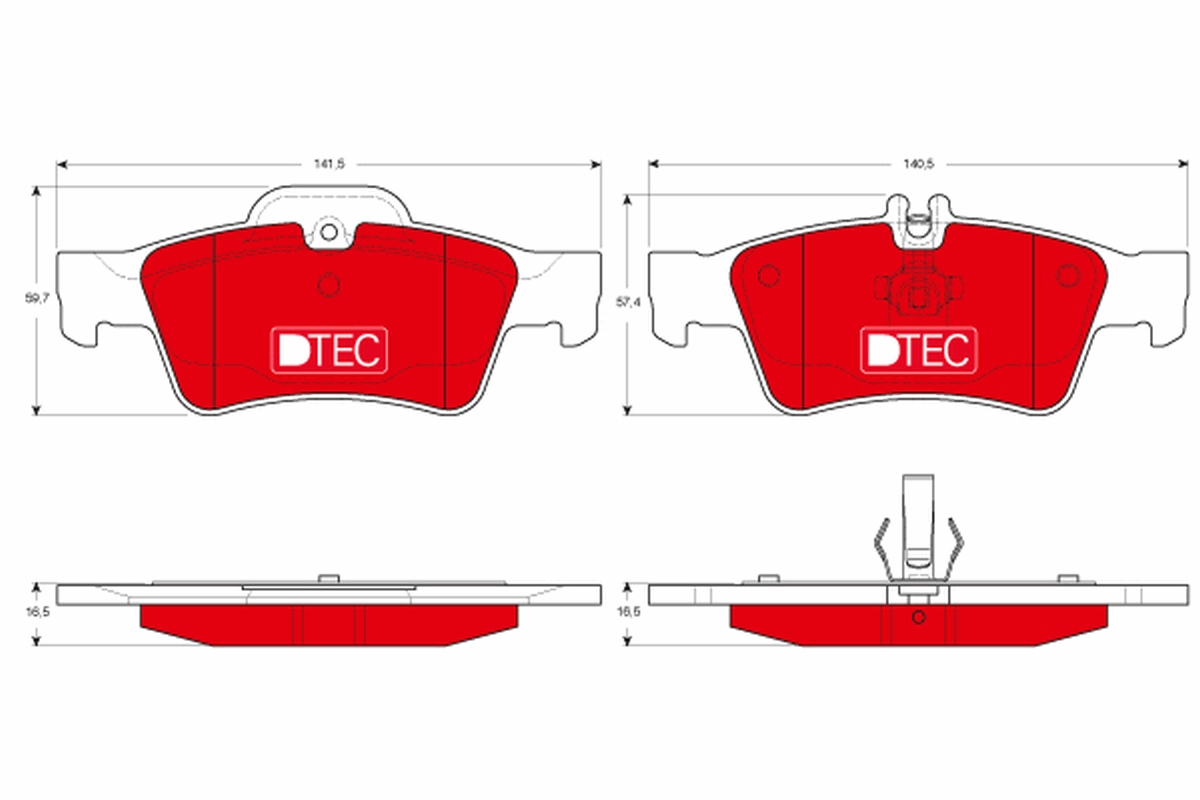 Kit pastiglie freno, Freno a disco - GDB1546DTE TRW