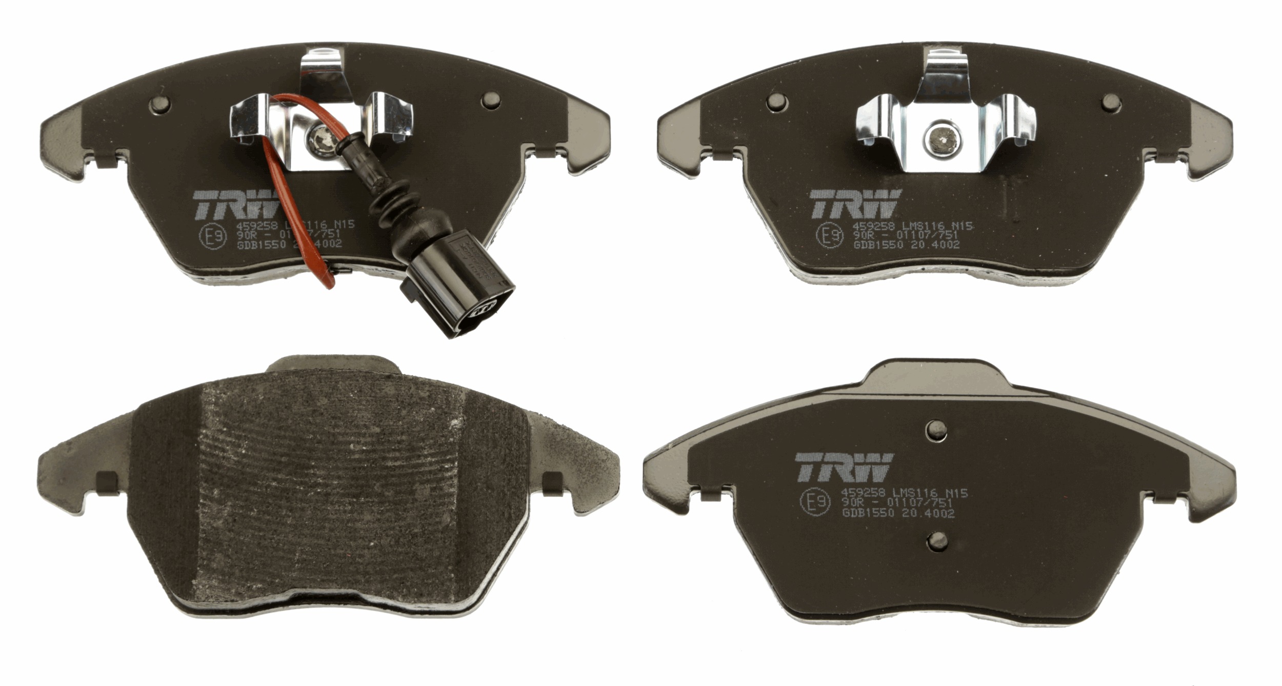 Brake Pad Set, disc brake - GDB1550 TRW