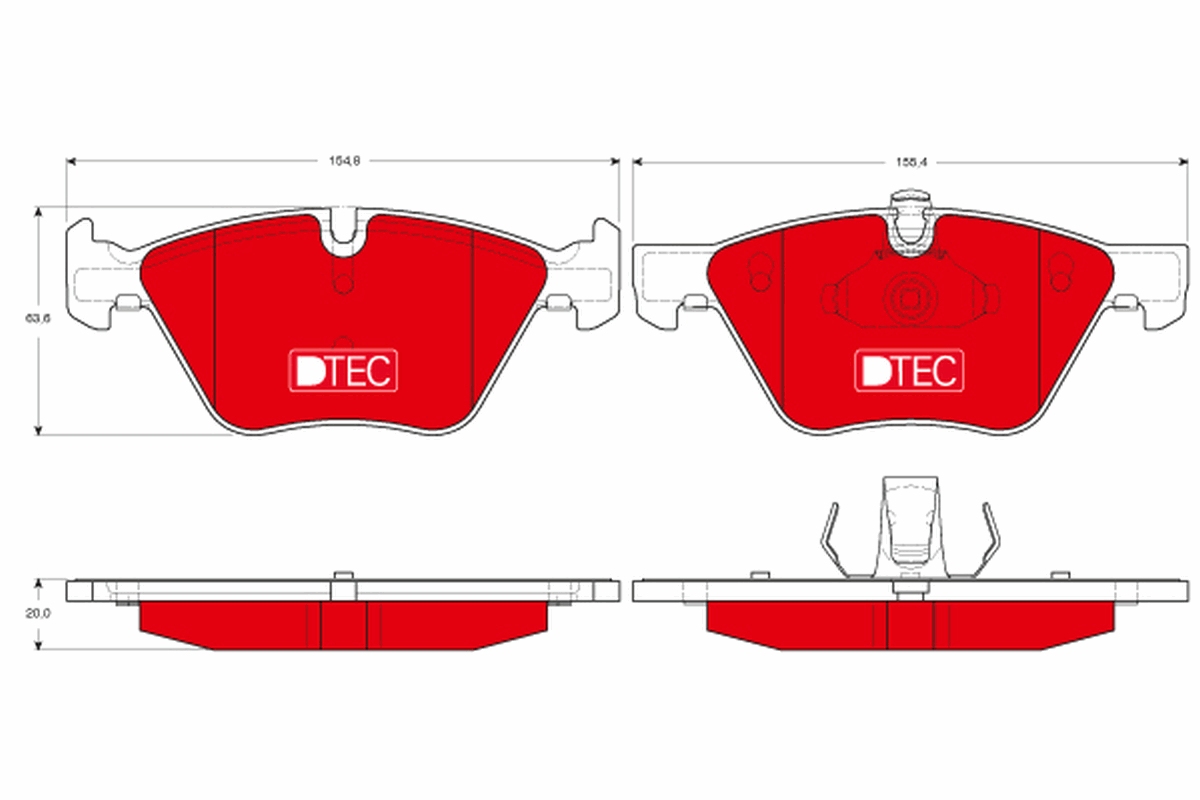 Brake Pad Set, disc brake - GDB1559DTE TRW