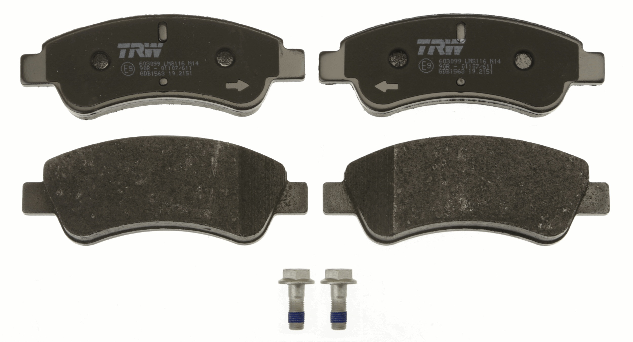 Brake Pad Set, disc brake - GDB1563 TRW