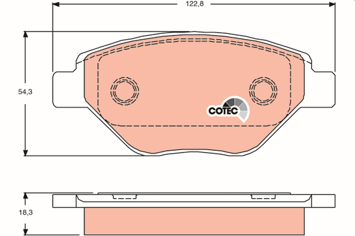 Brake Pad Set, disc brake - GDB1571 TRW