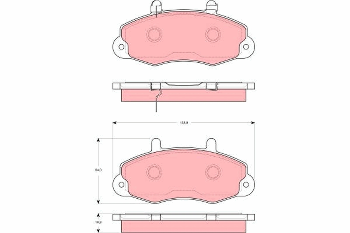 Brake Pad Set, disc brake - GDB1572 TRW