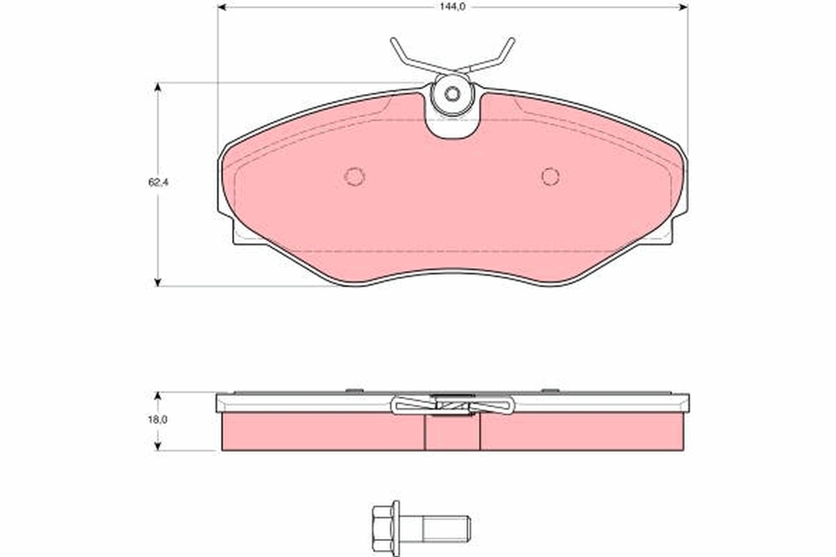 Brake Pad Set, disc brake - GDB1574 TRW