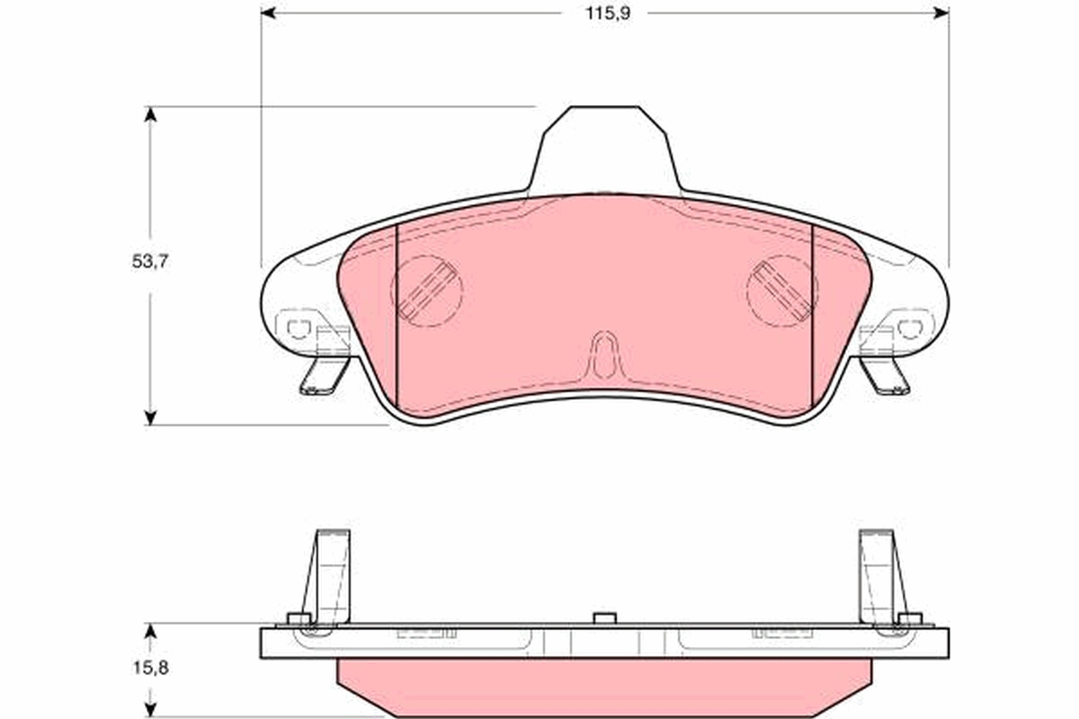 Brake Pad Set, disc brake - GDB1580 TRW
