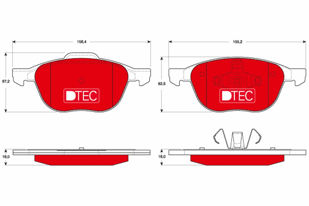 Brake Pad Set, disc brake - GDB1583DTE TRW