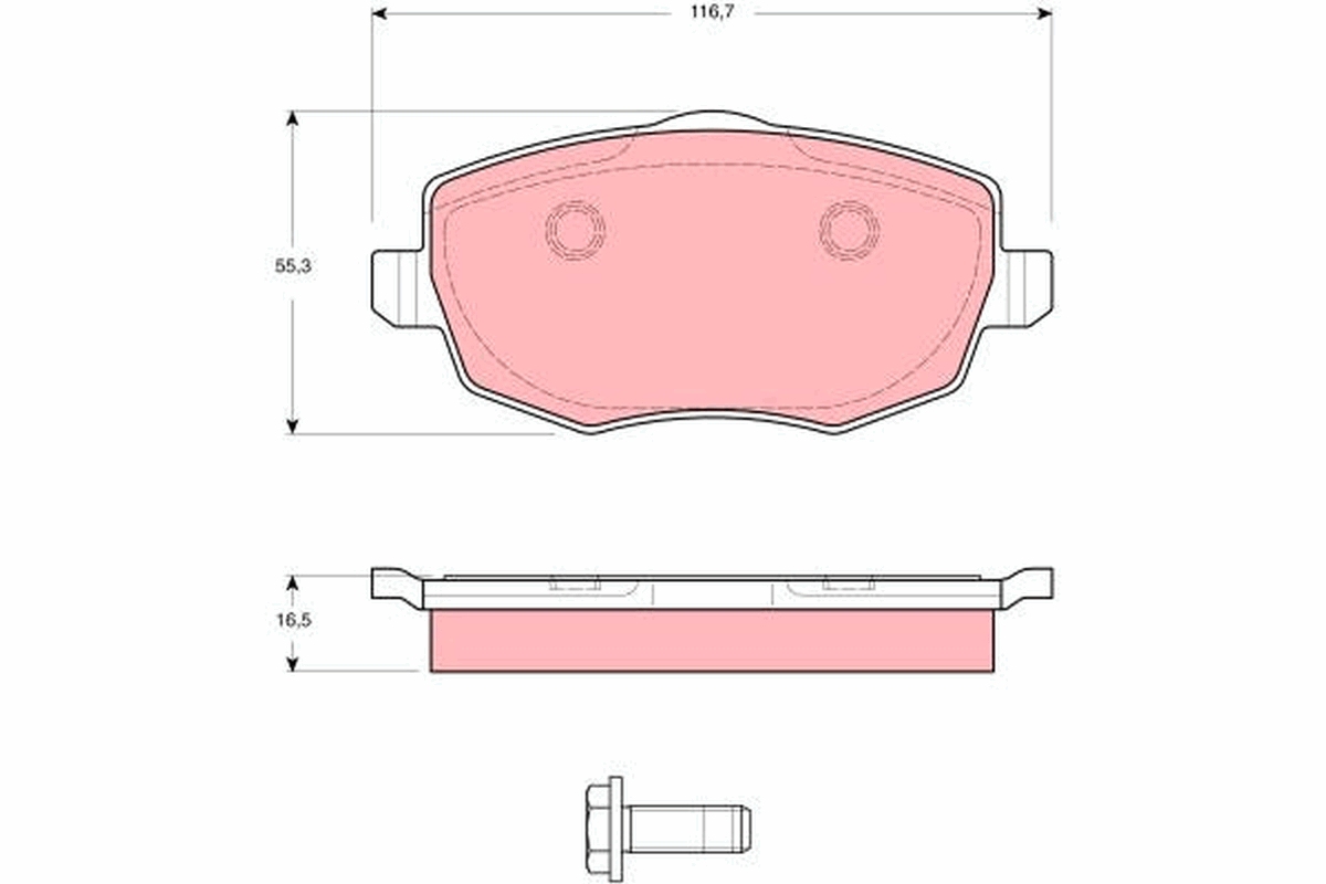 Kit pastiglie freno, Freno a disco - GDB1592 TRW
