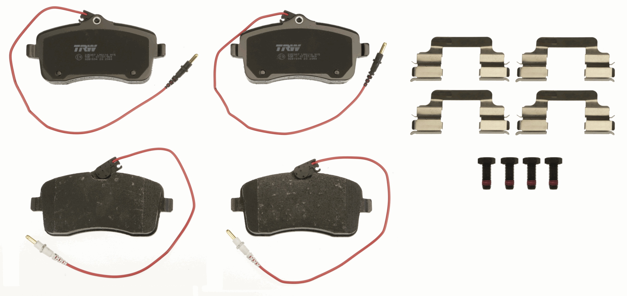 Brake Pad Set, disc brake - GDB1594 TRW