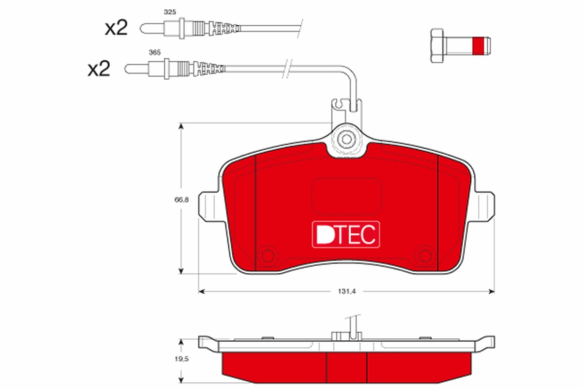 Brake Pad Set, disc brake - GDB1594DTE TRW
