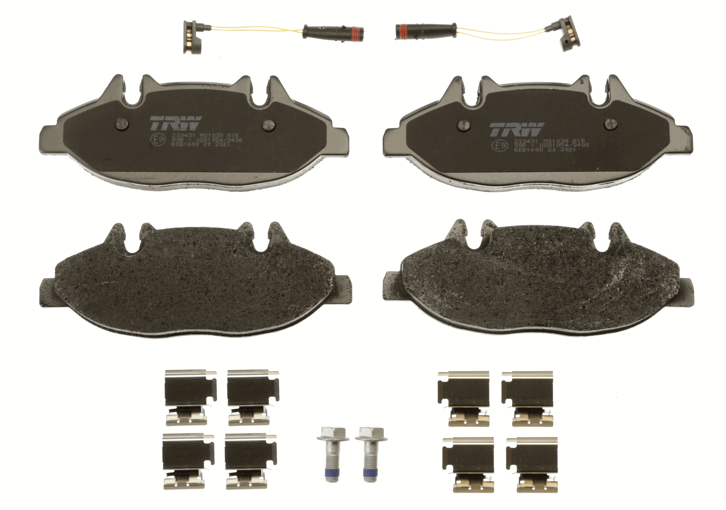 Kit pastiglie freno, Freno a disco - GDB1600 TRW