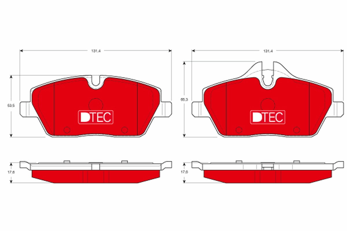 Brake Pad Set, disc brake - GDB1611DTE TRW