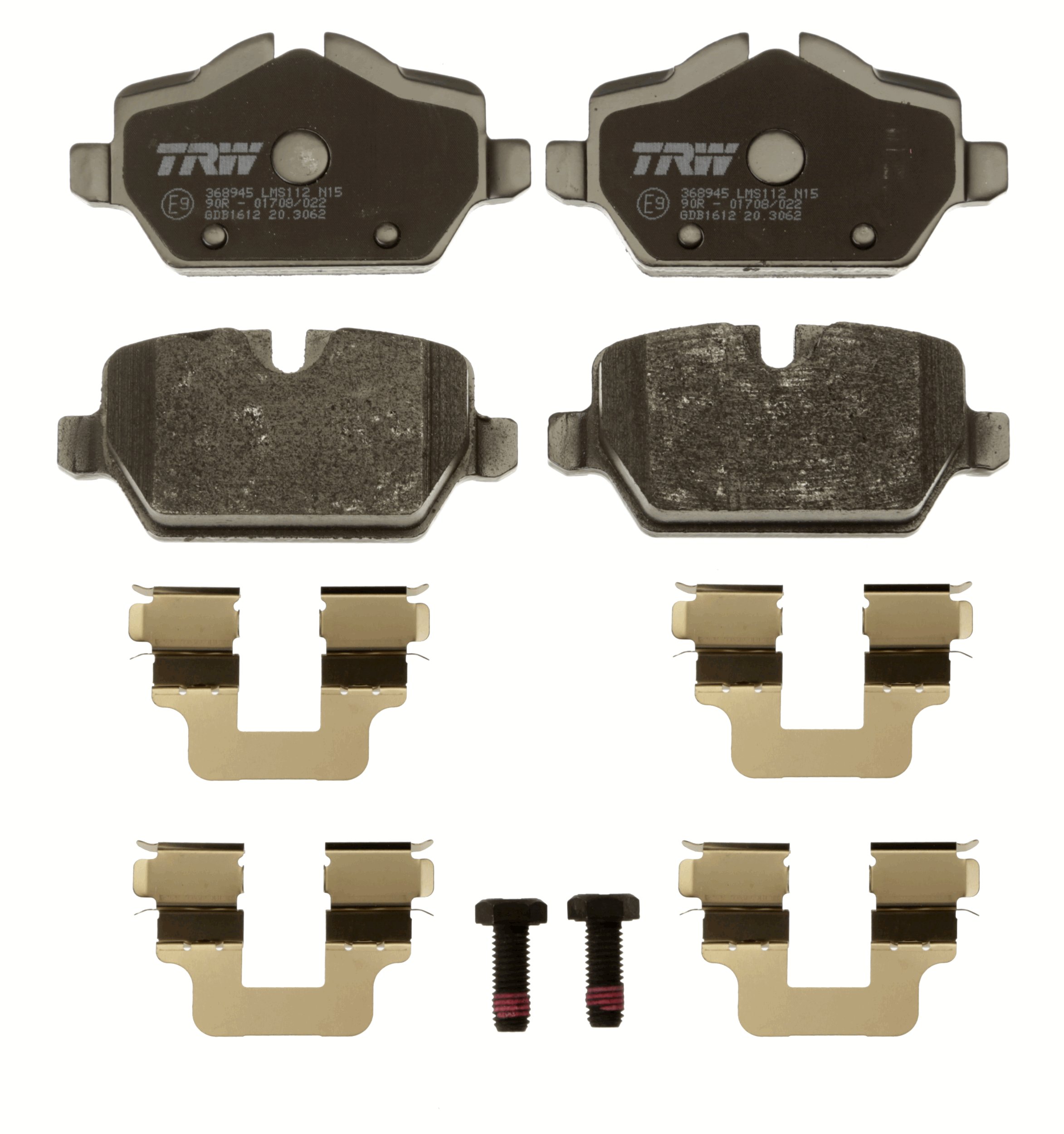 Kit pastiglie freno, Freno a disco - GDB1612 TRW