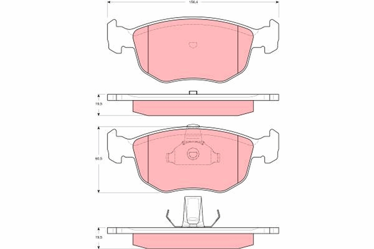 Brake Pad Set, disc brake - GDB1618 TRW