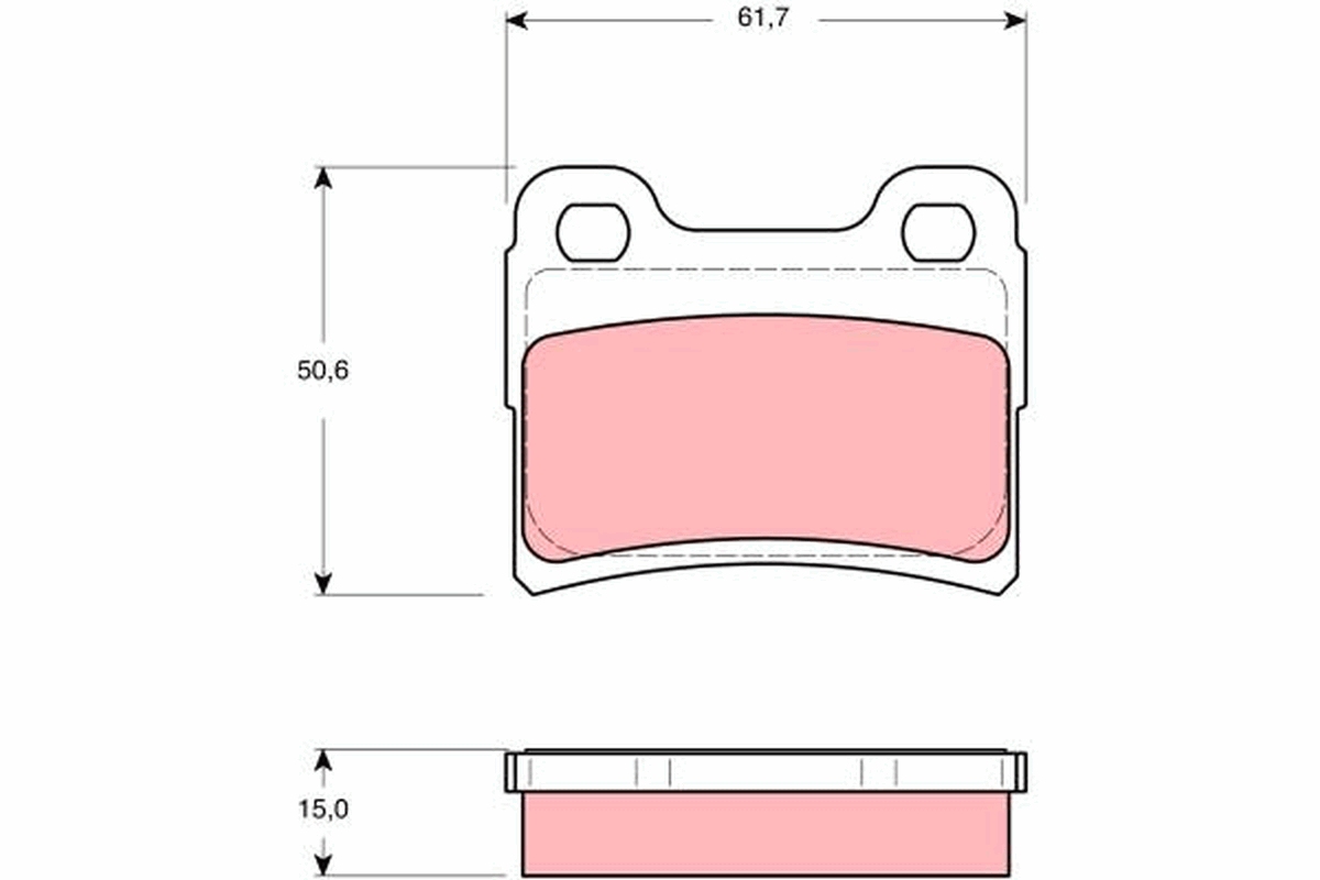 Brake Pad Set, disc brake - GDB1639 TRW